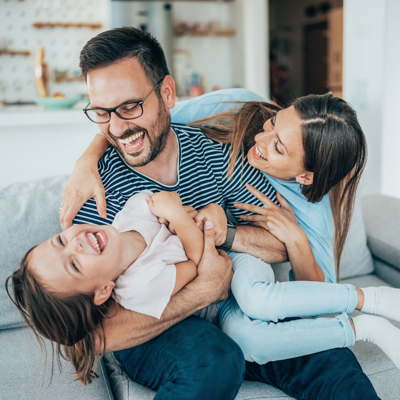 family smiling