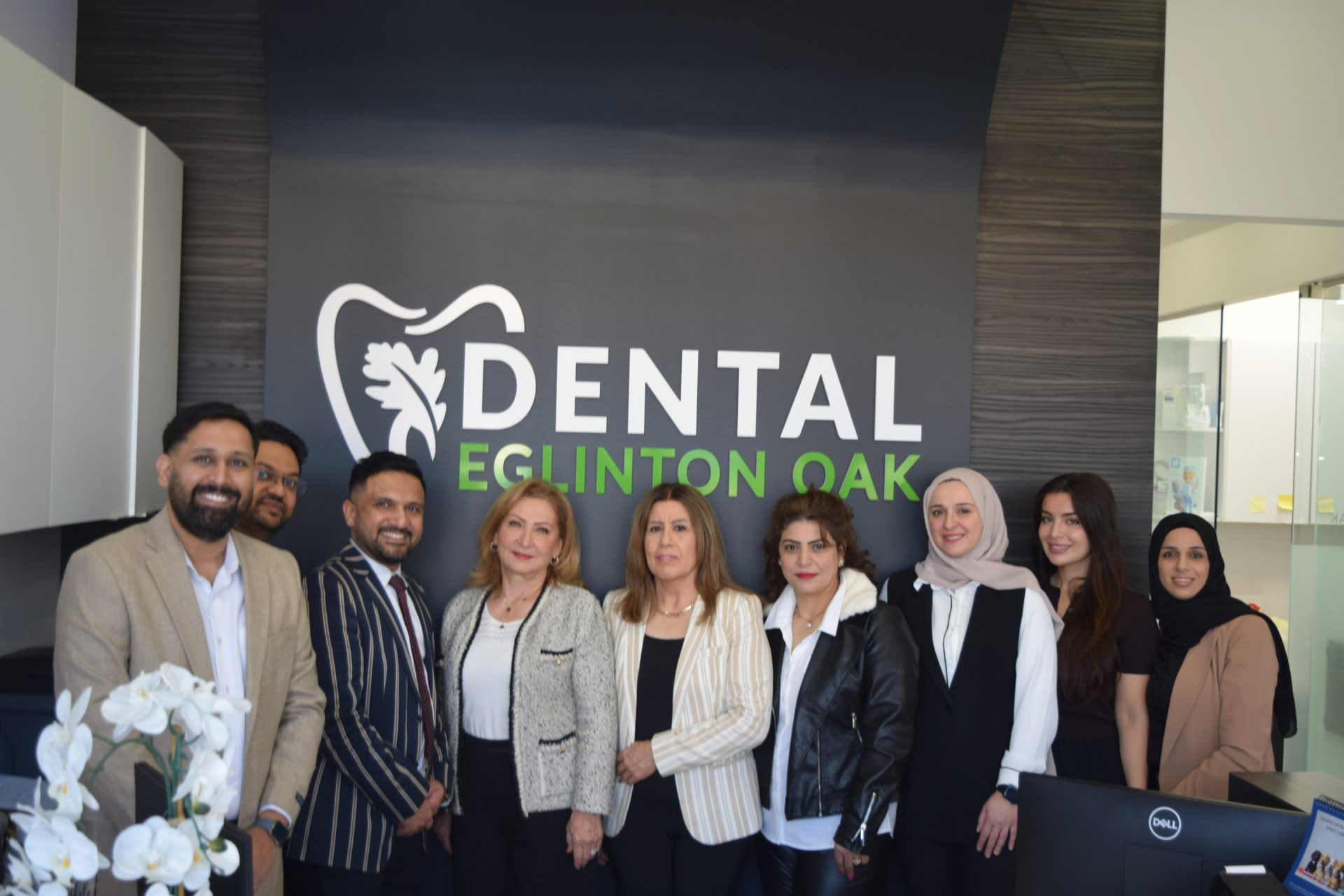 The Eglinton Oak Dental team at the clinic in Mississauga, Ontario